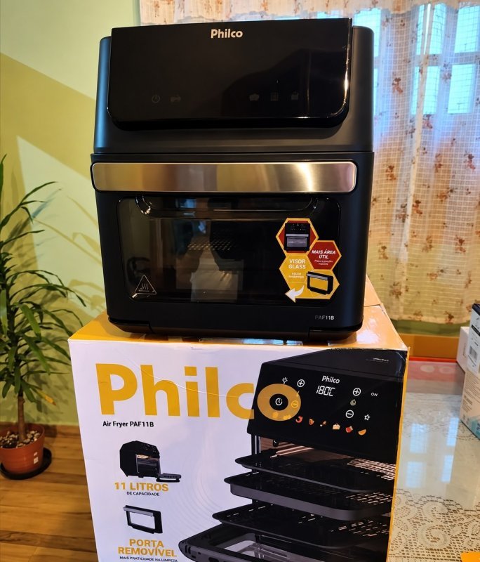 Air Fryer Oven Philco 11L 8 Funções Visor 1800W