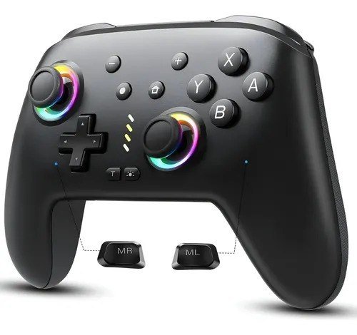 Controle Wireless Bluetooth Pc Nintendo Switch Android Ios Preto