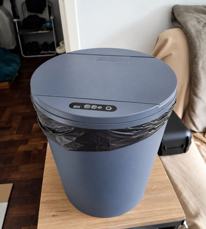 Lixeira Antiodor Com Sensor Inteligente Abre Fácil Cesto 16l
