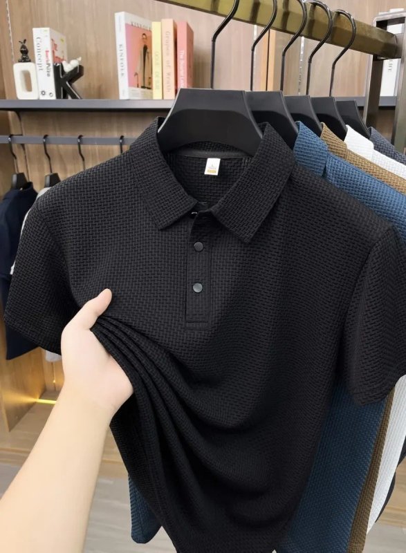 Camisa Polo Texturizada Masculina Old Money Casual Premium