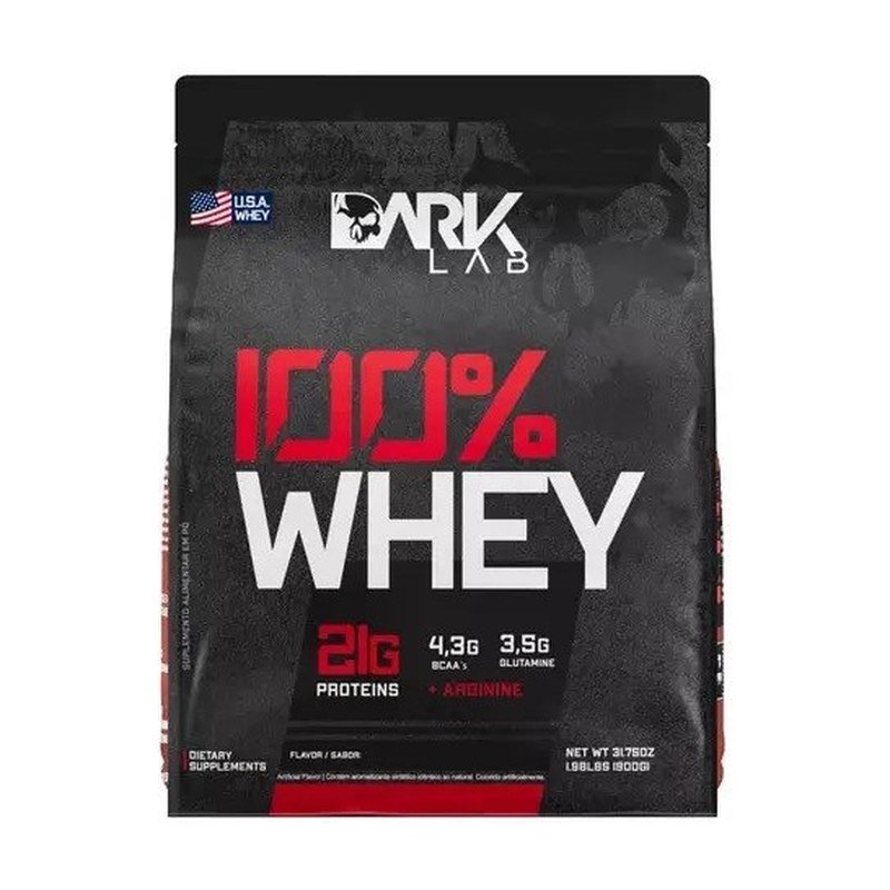 Whey Protein Concentrado 100% 900g Refil Dark Lab Sabor Cookies