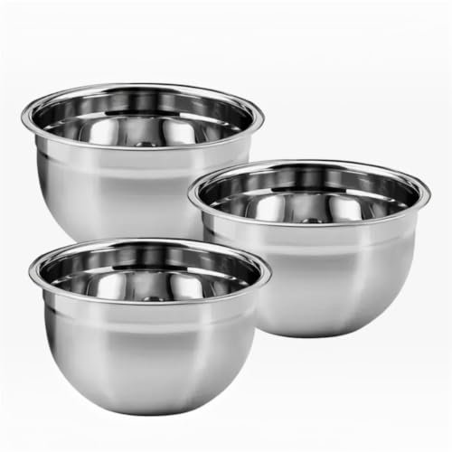 Conjunto 3 Tigelas Inox Premium 18cm 20cm 22cm