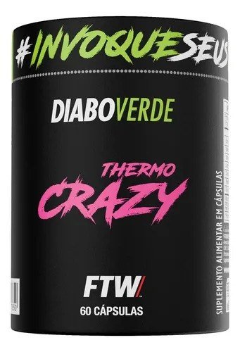 Termogênico Thermo Crazy Pote 60 cáps FTW - DIABO VERDE