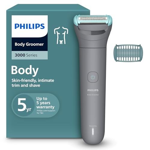 Philips Aparador e Raspador de Pelos Corporais Masculino À Prova d'Água com Bateria Recarregável, Bivolt – BG3470/15