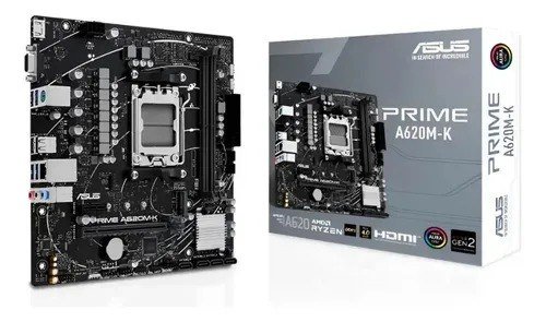 Placa Mãe Asus Prime A620am-k Amd Am5 Ddr5 Matx Usb 3.2 Preto