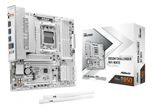 Placa Mãe Asrock B850m Challenger Wifi White Am5 Matx Ddr5