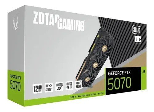 Placa De Vídeo Nvidia Zotac Geforce Rtx 5070 Solid Oc 12GB