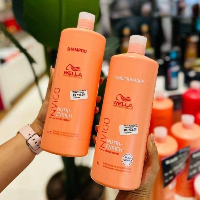 Kit Wella Invigo Nutri Enrich Shampoo e Condicionador 2L + Frete Grátis