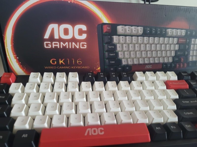 Teclado Gamer Com Fio AOC GK116 Membrana RGB