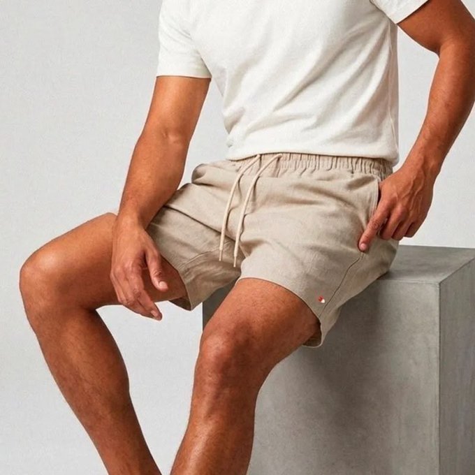 Shorts Linho Sandrini Casual + Frete Grátis