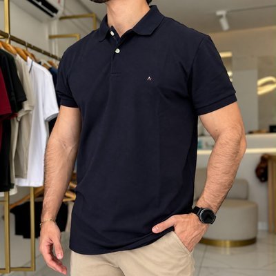 Camiseta Polo Aramis Masculina Basic Piquet Preta