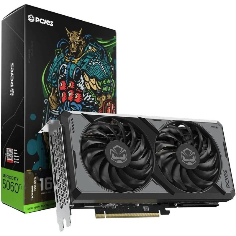 Placa de Vídeo PCYES GeForce RTX 5060 Ti, 16GB, GDDR7, 128-bit