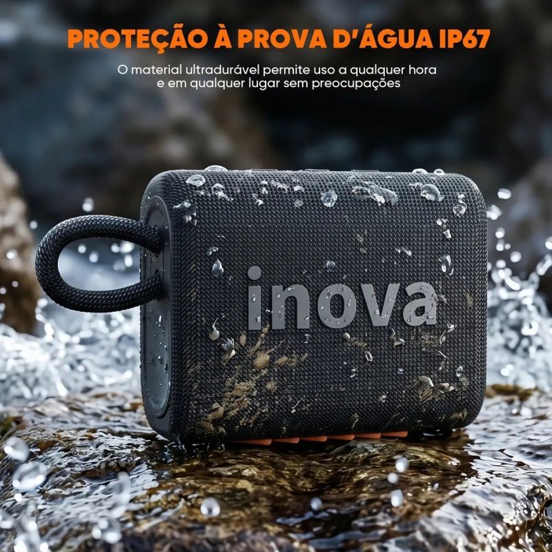 Caixa de Som Mini Bluetooth TWS com Grave Potente e Rádio