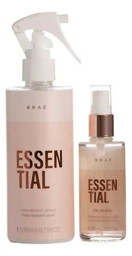 Kit Braé Essential Sérum e Óleo para Cabelos Danificados com Ácido Hialurônico