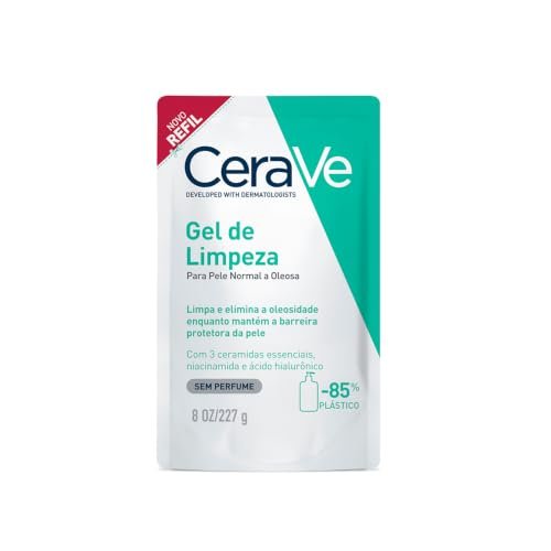 CeraVe Refil Gel de Limpeza Facial, Sem Fragrância, Não Comedogênico, 227g