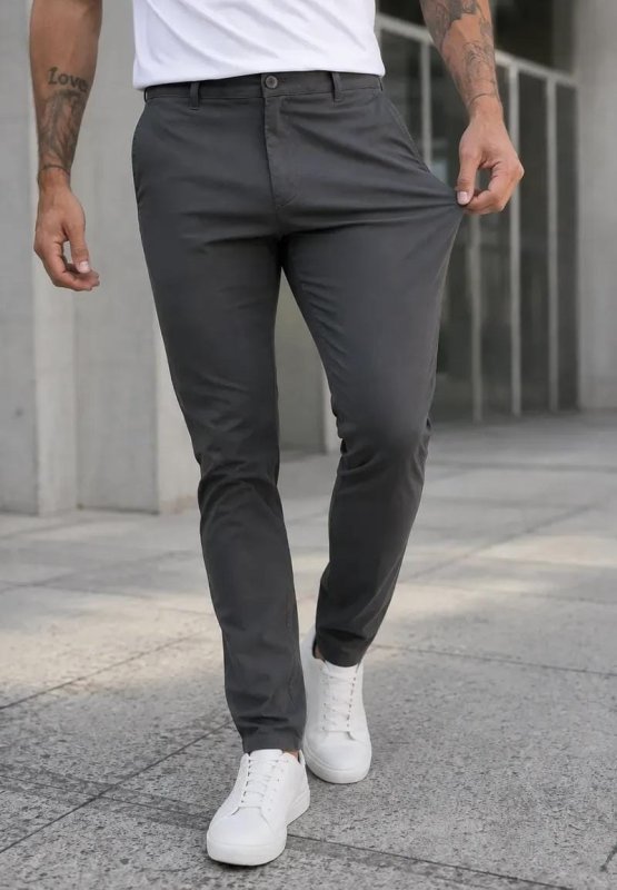 Calça Sarja Masculina Slim Elastano Bolso Esporte Lycra