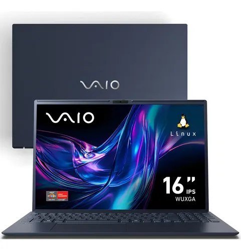 Notebook Vaio Fe16 Amd Ryzen 7 5825u Linux 8GB RAM 512GB Ssd Wi-Fi 6 Tela 16" Ips Wuxga Antirreflexo - Cinza Grafite Vjfe69f11xb0321h