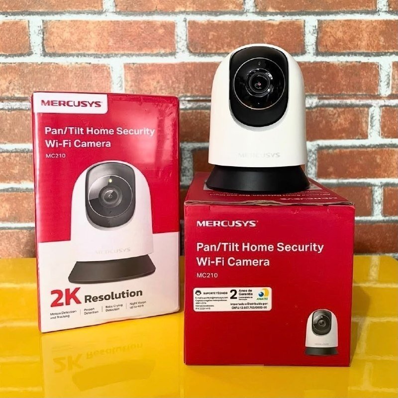 Mercusys MC210 Câmera Segurança Wifi 2K 3MP 360° por TP-Link