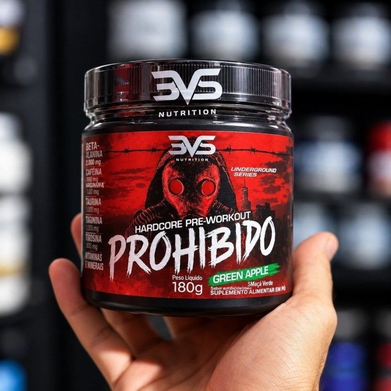 Pré Treino Prohibido 180g Sabor Green Apple