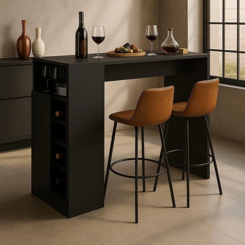 Bancada Ilha de Cozinha Gourmet com Adega e 1 Porta