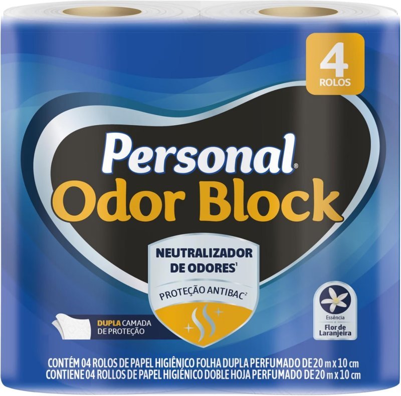 Papel Higiênico Personal Odor Block FD 16x04x20m