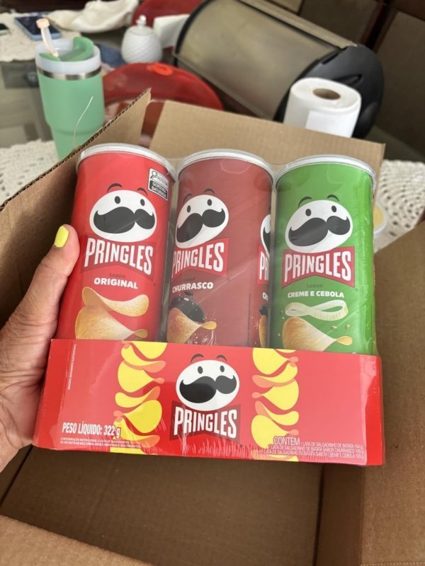 Pack Pringles Salgadinho de Batata Frita 3 Sabores