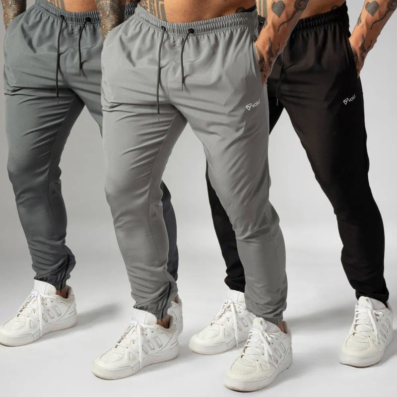 Kit 3 Calças Jogger Tactel Com Elastano Ziper