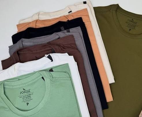 Kit 7 Camisetas Básica Lisa Algodão Premium Masculina (P ao GG)