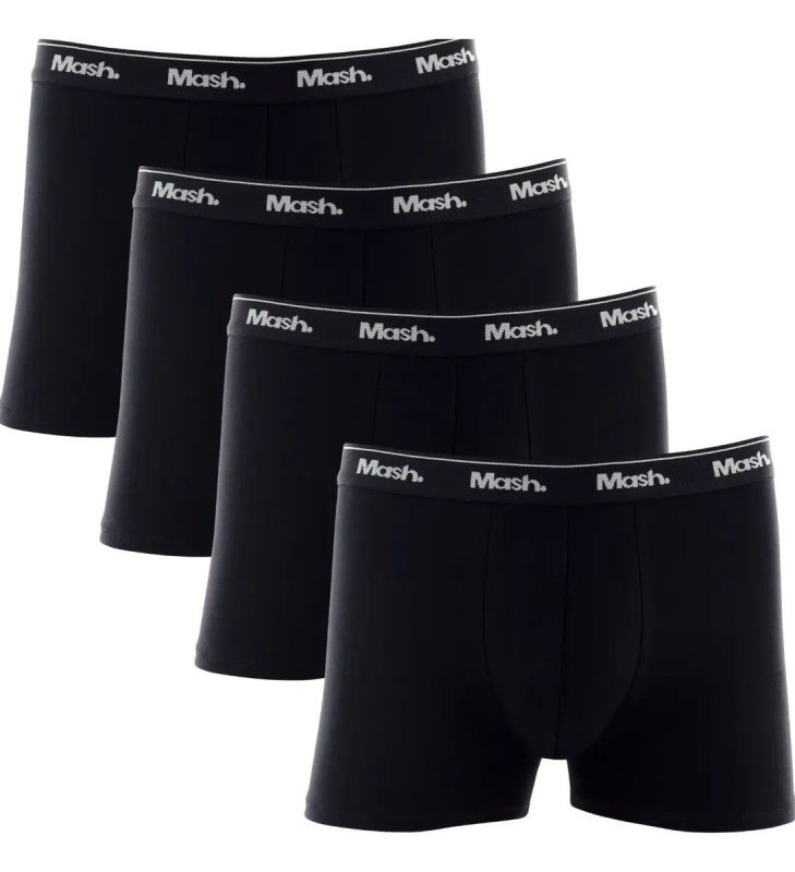 Kit 4 Cuecas Boxer Box Mash Algodão Cotton Original