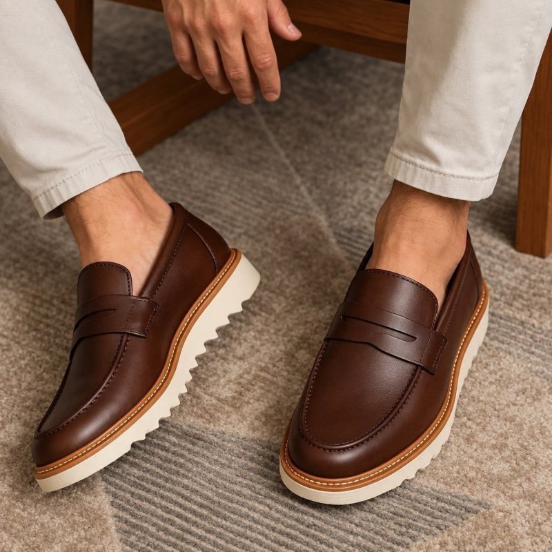 Mocassim Social Loafer Masculino Couro Oxford Masculino + Frete Grátis