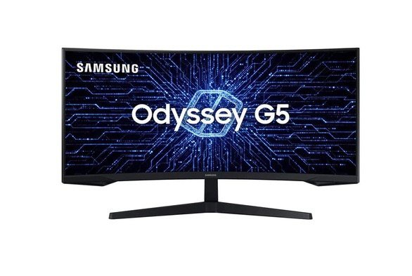 Monitor Gamer Samsung Odyssey G5 34" Curvo Ultra WQHD 165Hz, Preto