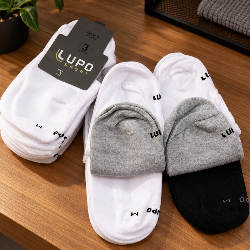 Kit 10 Pares De Meias Lupo Soquete Invisível Sport
