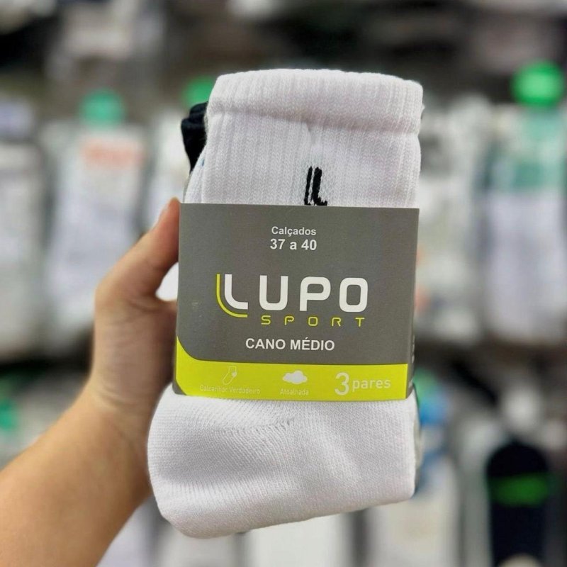 Kit com 6 Pares Lupo Cano Médio