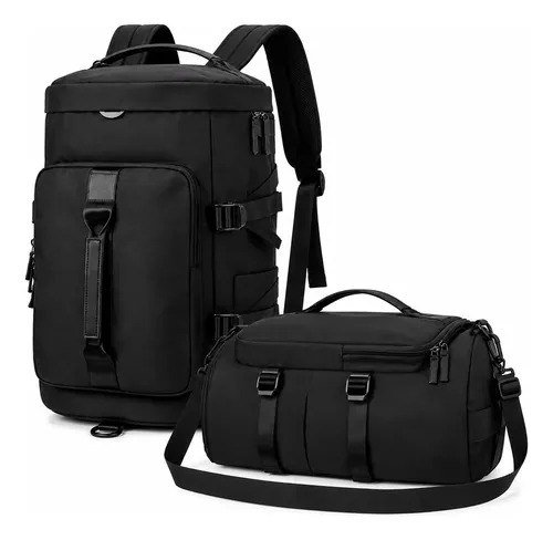 Bolsa Mochila Mala D Academia Esportiva Viagem Unissex Preto Preto Lisa
