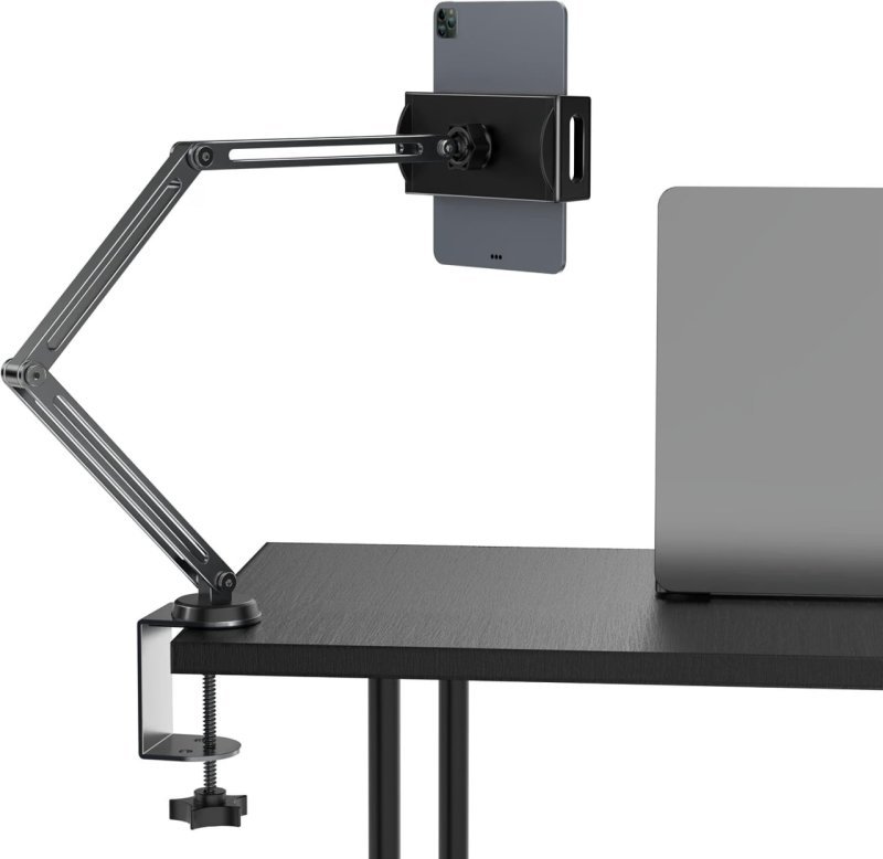 Suporte Celular e Tablet com Braço Articulado 360° em Metal Ajustável
