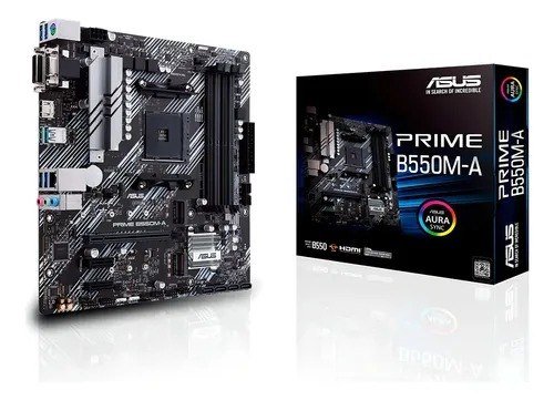 Placa-mãe Asus Prime B550m-a Amd Am4 Ddr4 90MB14I0-C1BAY0 Cor Preto