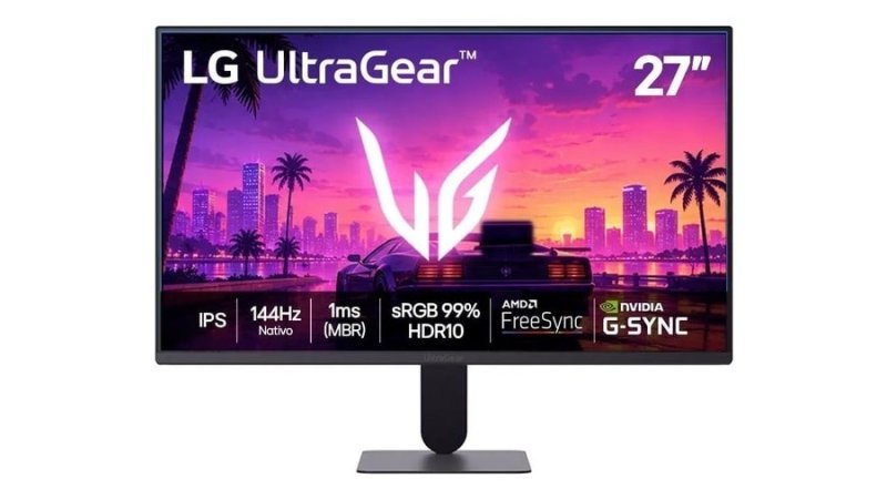 Monitor Lg Ultragear 27, 144hz, 1ms(mbr), Preto 27g411b Preto 127/220v