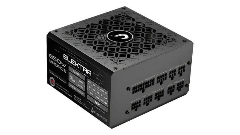 Fonte Gamer Rise Mode Elektra 650w Full Modular Selo Teclab Preto