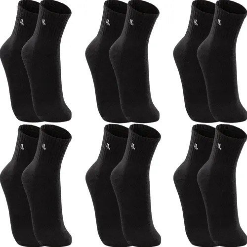 Kit 6 Pares Meias Lupo Cano Médio Esportivas Academia