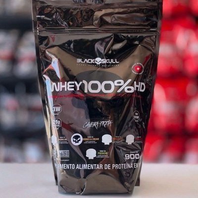 Proteína Black Skull Whey 100% HD em pó sabor Baunilha x 900g