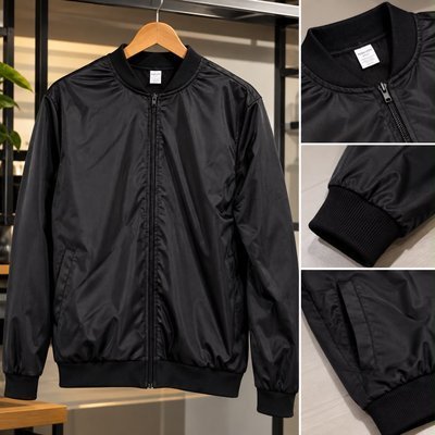 Jaqueta Masculina Bomber Chimpa Com Zíper E Bolsos