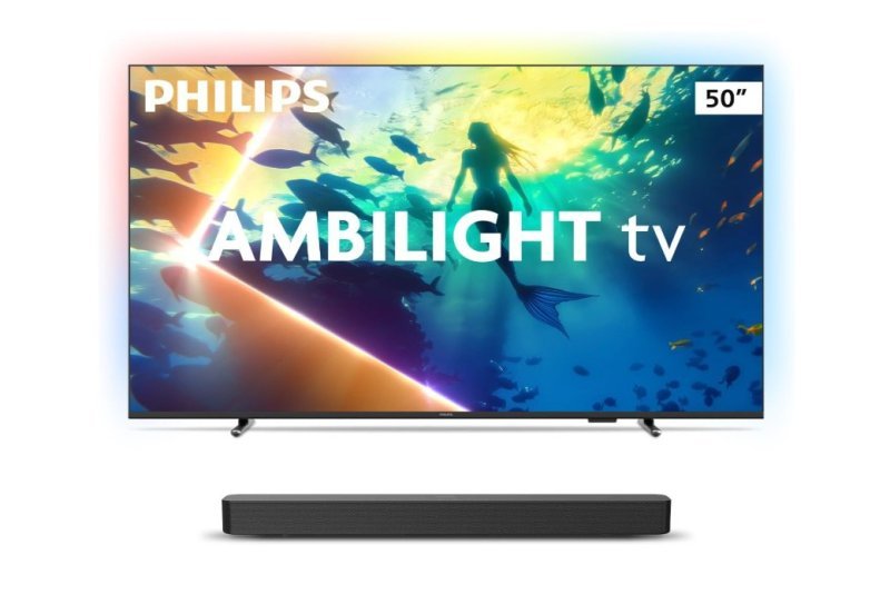 Philips Smart TV Ambilight 50" 4K 50PUG8100/78 + Soundbar TAB4000