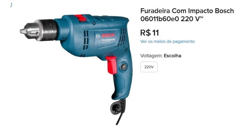 Loja com preços bugados no ML