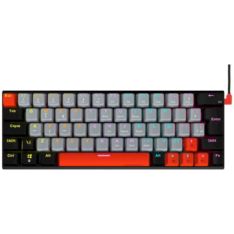 Teclado Mecânico Gamer PCYES Kuromori Black Vulcan, RGB, Switch Red, 60%, Preto, PTKM60RD