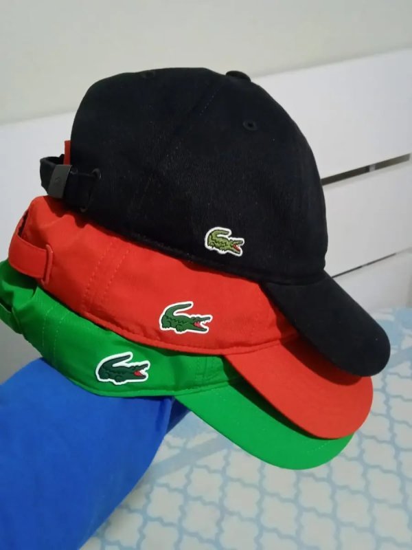 Boné Da Lacoste Unissex Em Sarja De Algodão