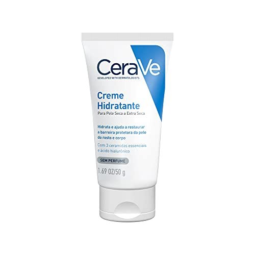 Creme Hidratante CeraVe para Pele Seca e Extrasseca, Sem Perfume, 50g