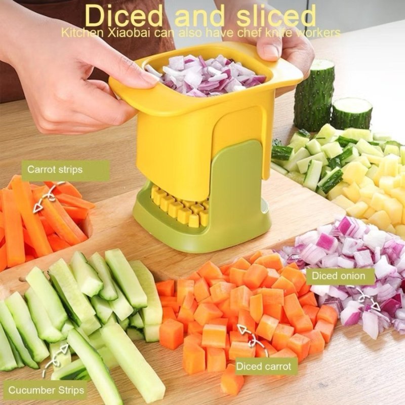 Cubos E Corte Artefato Multifuncional Aço Inoxidável Vegetal Pepino Batatas Acessórios De Cozinha