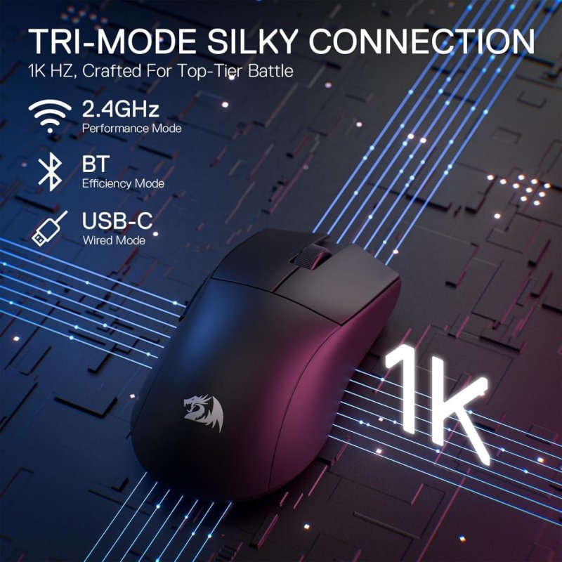 Mouse Gamer Redragon King Pro Preto Pixart PAW3395