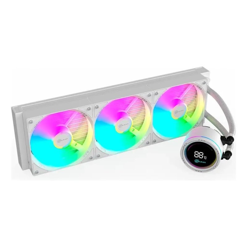 Water Cooler Gamer Kalkan Alpha 360 ARGB Com Display Branco