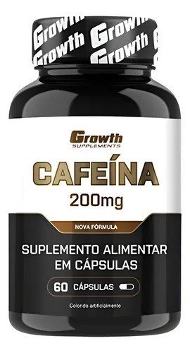 Cafeína 200mg (60 Caps) Termogênico Growth Supplements